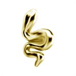 18k gold threadless snake attachment