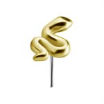 18k gold threadless snake attachment