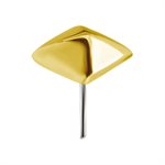 18k gold internal threadless pyramid attachment