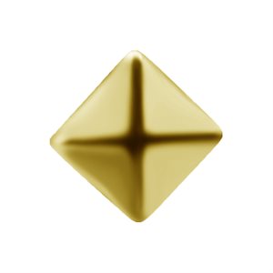 18k gold internal threadless small pyramid attachment