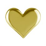 18k gold threadless heart attachment