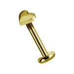 18k gold threadless heart attachment