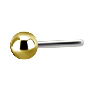 18k gold threadless ball attachment