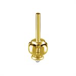 18k gold threadless jewelled crown barbell f. vertical helix