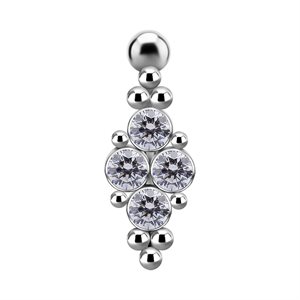 Titanium internal jewelled cluster navel banana