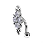 Titanium internal jewelled cluster navel banana