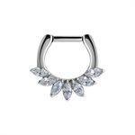 Crystal hinged septum clicker