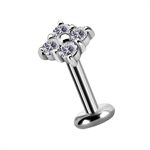 CoCr threadless flower attachment with premium zirconia