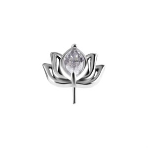 CoCr internal threadless jewelled lotus flower attachment