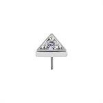 CoCr internal threadless jewelled triangle attachment