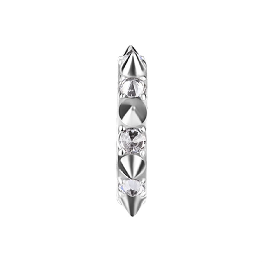 CoCr jewelled clicker ring with spike