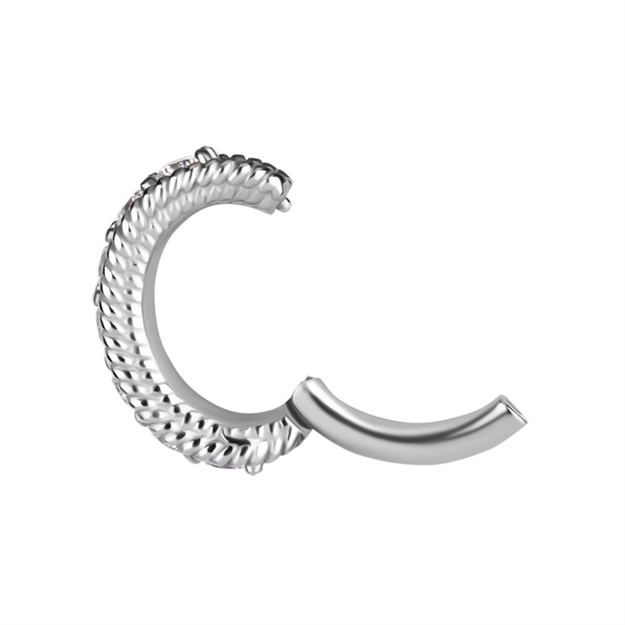 CoCr belly clicker ring with premium zirconia