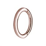 Anneau de nombril clicker ovale en CoCr plaqué or rose 18k