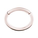 18k rose gold plated CoCr rook clicker with square profile