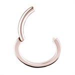 18k rose gold plated CoCr rook clicker with square profile