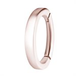 18k rose gold plated CoCr rook clicker with square profile