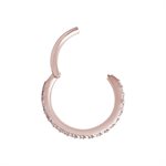 18k rose gold jewelled hinged segment ring