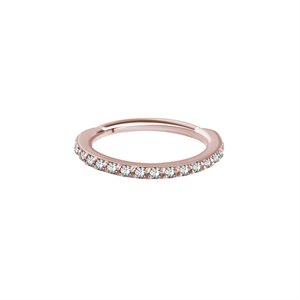 18k rose gold jewelled hinged segment ring