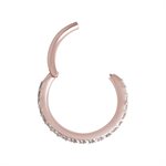 18k rose gold jewelled hinged segment ring