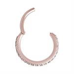 18k rose gold jewelled hinged segment ring