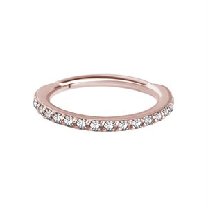 18k rose gold jewelled hinged segment ring