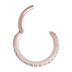 18k rose gold jewelled hinged segment ring