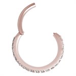 18k rose gold jewelled hinged segment ring