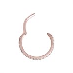 18k rose gold jewelled hinged segment ring