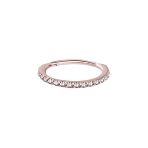 18k rose gold jewelled hinged segment ring