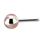 Attache sans filet en or rose 18k avec une boule