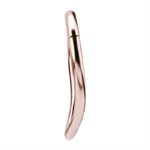 24k rose gold steel plain V shaped hinged clicker ring