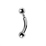 Titanium internal curved barbell