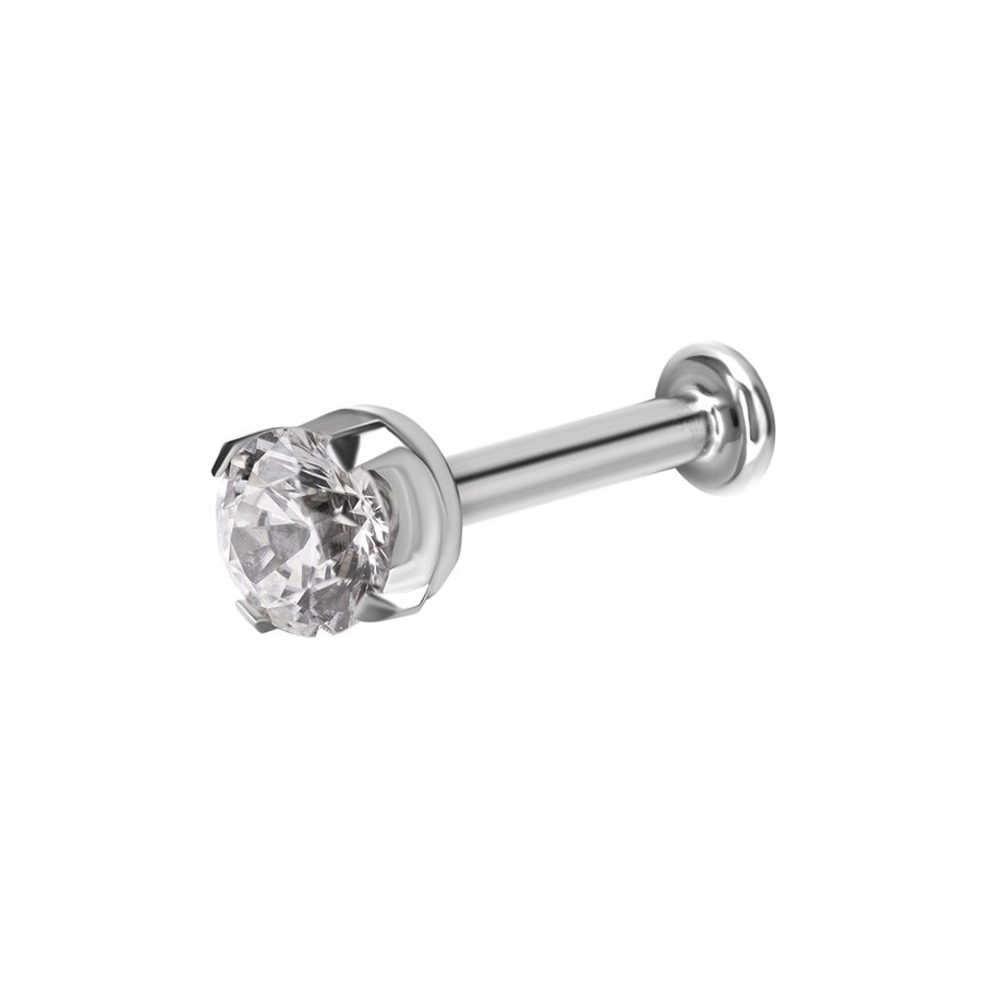 Titanium internal labret with premium zirconia