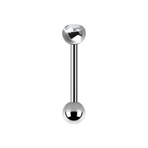 Titanium internal barbell with premium zirconia