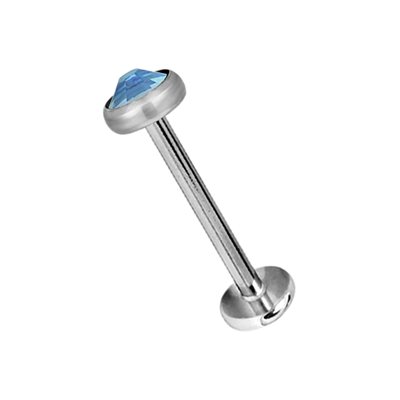 Titanium internal jewelled disc labret