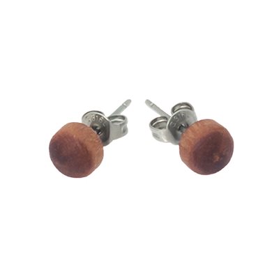 Boucles d'oreilles en bois de merisier