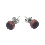 Boucles d'oreilles en bois d'acajou