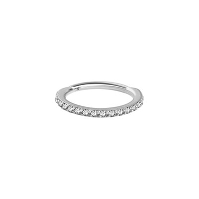 18k white gold jewelled hinged segment clicker