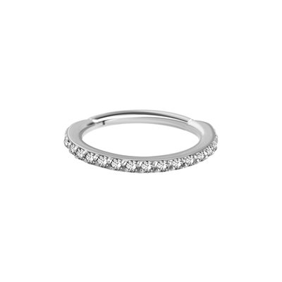 18k white gold jewelled hinged segment clicker