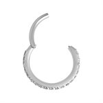 18k white gold jewelled hinged segment clicker