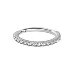 18k white gold jewelled hinged segment clicker