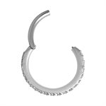 18k white gold jewelled hinged segment clicker