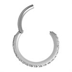 18k white gold jewelled hinged segment clicker