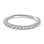 18k white gold jewelled hinged segment clicker