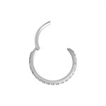 18k white gold jewelled hinged segment clicker