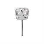 18k white gold internal threadless jewelled spare attachment