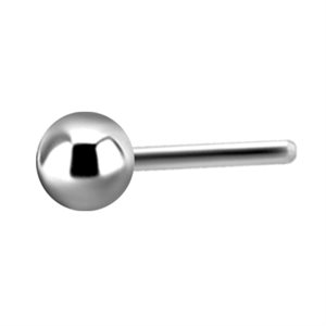 18k white gold threadless ball attachment