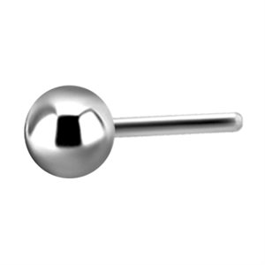 18k white gold threadless ball attachment